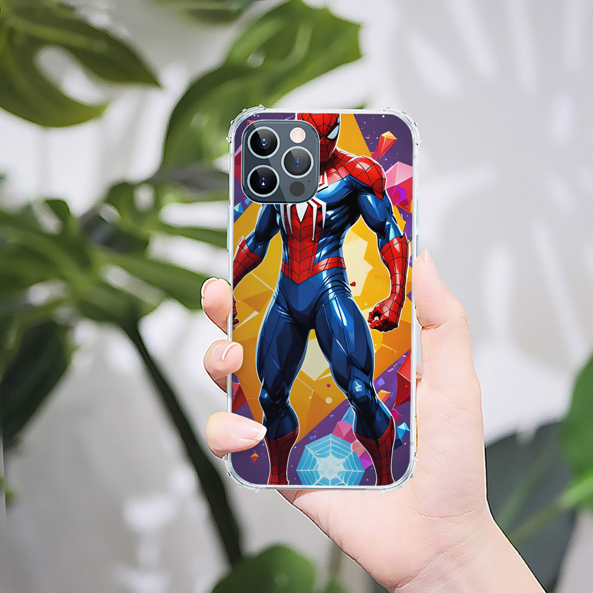 （画像用） Spider Man スパイダーマン 【iPhone 12シリーズ対応】透明スマホケース（クリアソフトケース）